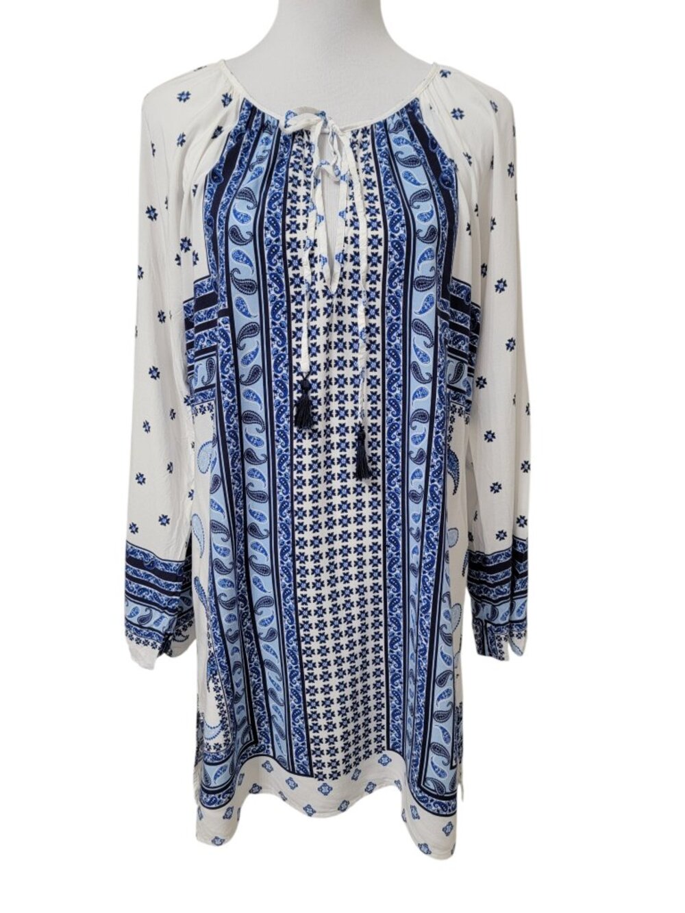 Tommy Bahama Size M Bohemian-Style Printed Tunic Dress / Swim Cover-Up